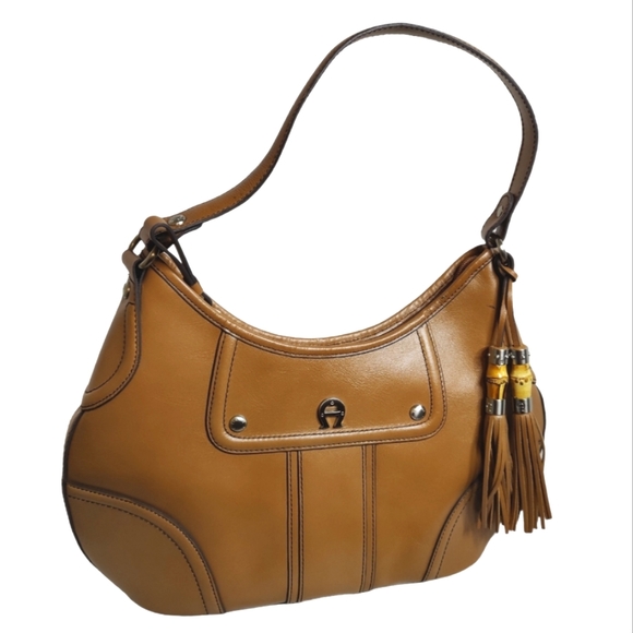 Etienne Aigner Genuine Leather Shoulder Bag EUC ❤️ - Picture 1 of 14
